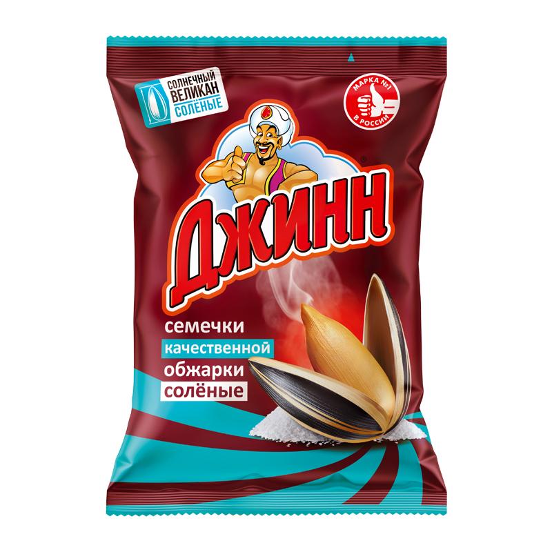 Семена подсолнечника Джинн Солнечный Великан жареные солёные, 200 гр., флоу-пак