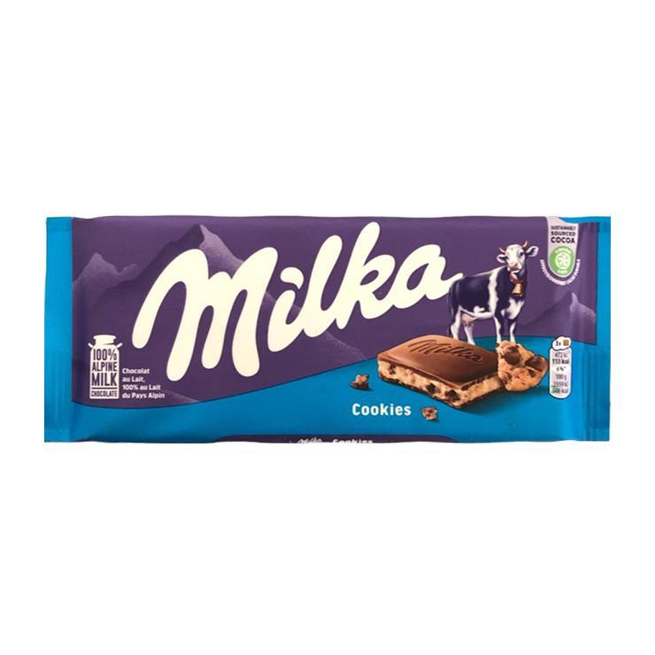 Шоколад Milka молочный с печеньем 100 гр., флоу-пак