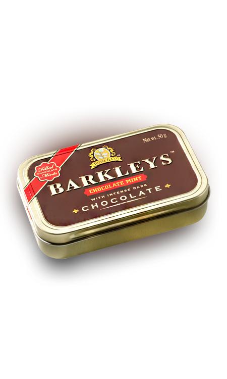 Конфеты Barkleys Mints леденцы Шоколад Ментол, 50 гр., ж/б