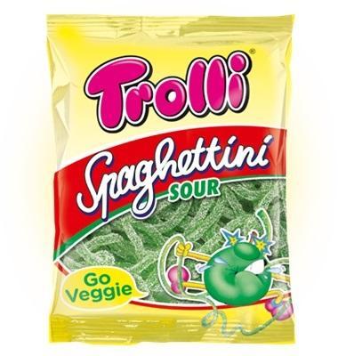 Мармелад мармеладное спагетти яблоко Trolli 100 гр., флоу-пак