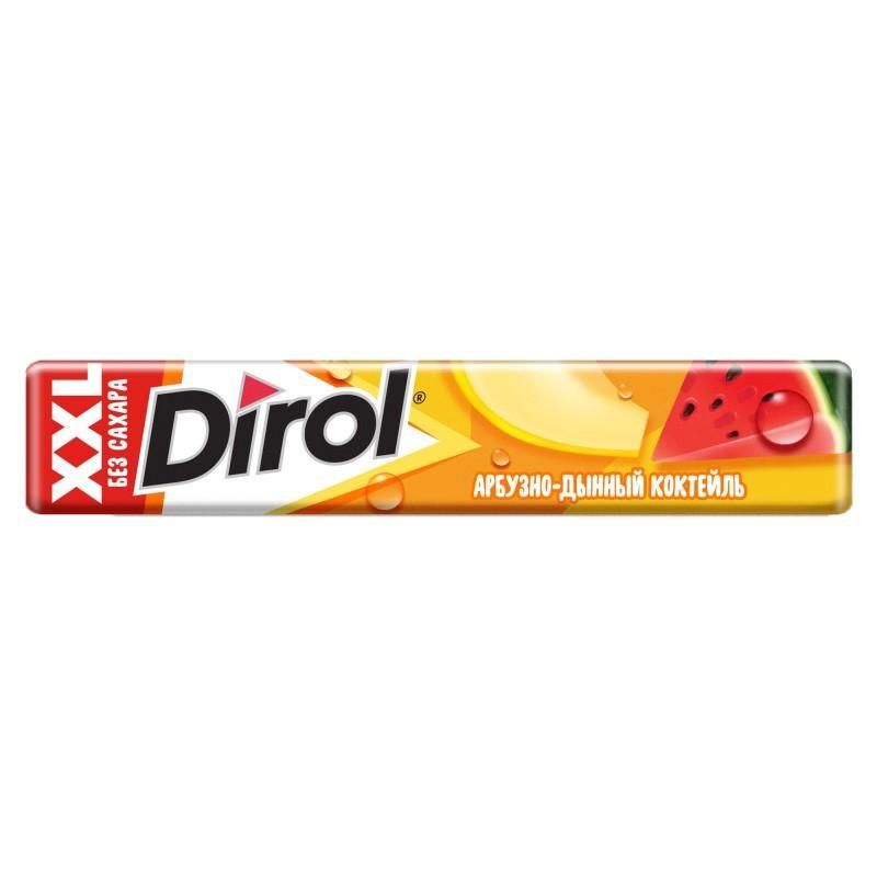Резинка жевательная Dirol XXL арбузно-дынный коктейль 19 гр., бумага
