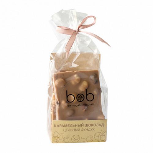 Шоколад Bob chocolate Карамельный с цельным фундуком, 100 гр., пакет