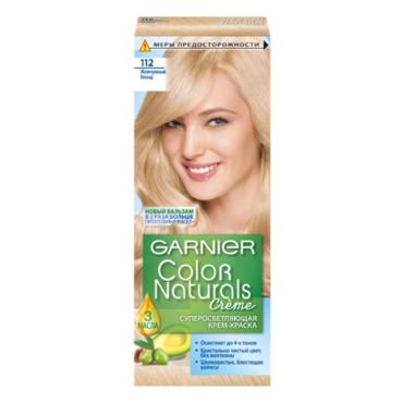 Краска Garnier, для волос Color Naturals 112 Жемчужный блонд, 110 мл., картон
