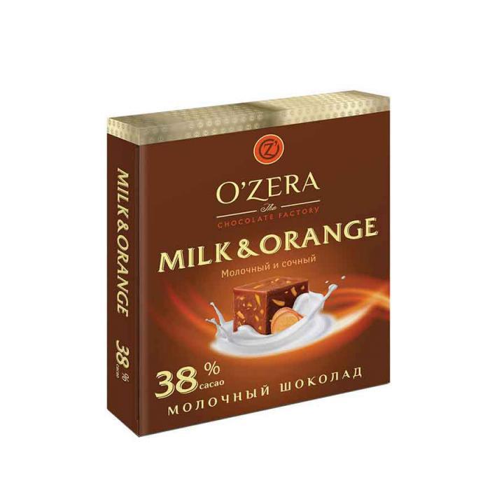 Шоколад молочный О'Zera Milk&Orange, 90 гр., картон