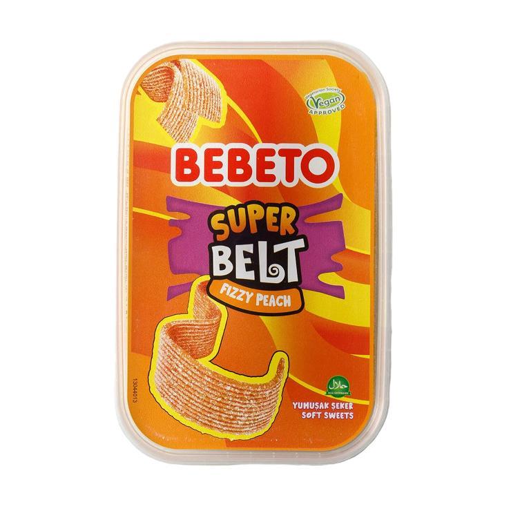 Мармелад жевательный Bebeto Super Belt Fizzy Peach персик 400 гр., пластик