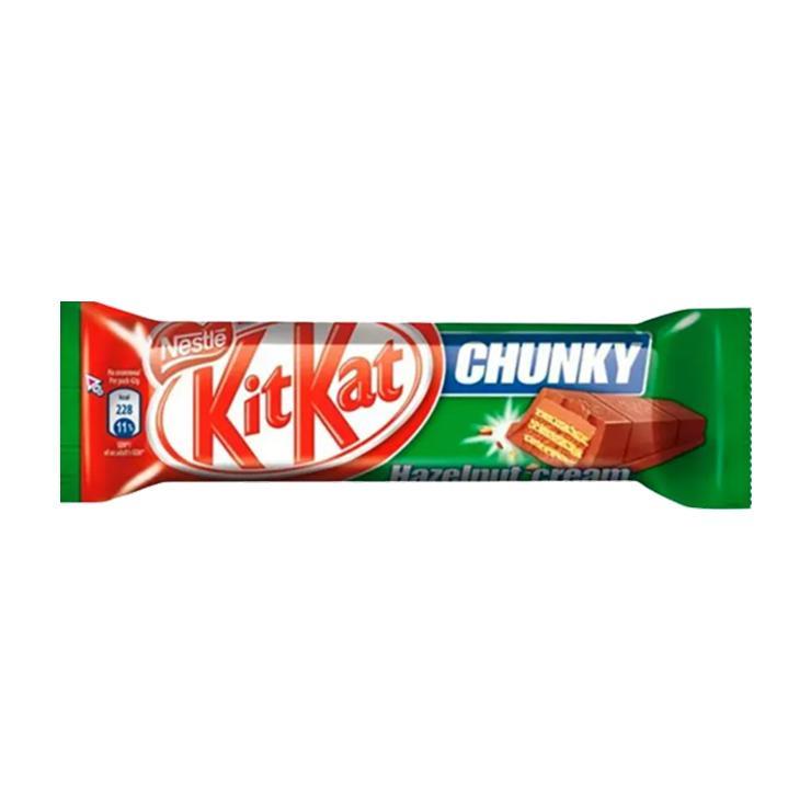Батончик KitKat hazelnut chunky шоколадный 38 гр., флоу-пак