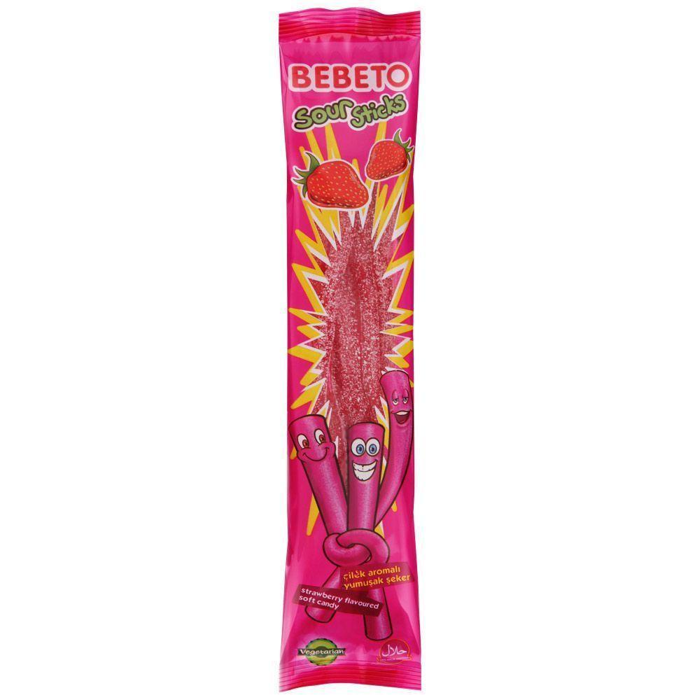 Мармелад жевательный Bebeto Sour Sticks Клубника 30 гр., флоу-пак