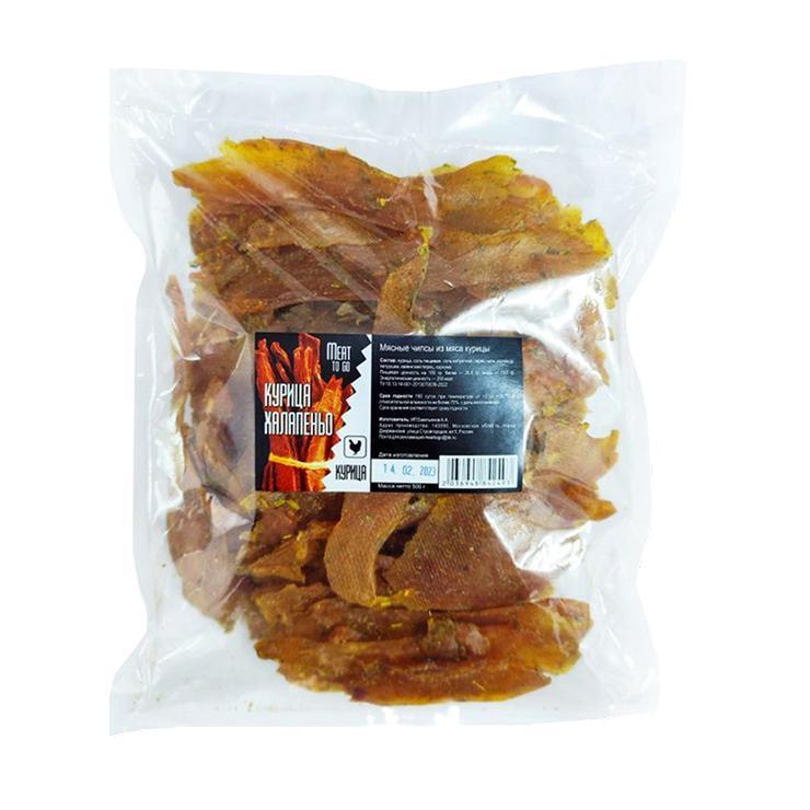 Чипсы мясные Meat to Go курица халапеньо 500 гр., вакуум