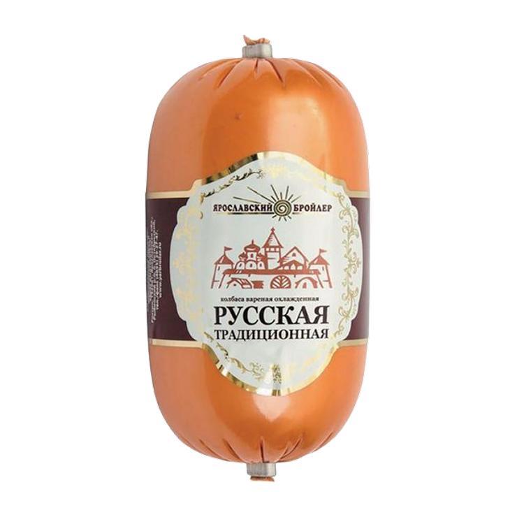 Колбаса Ярославский бройлер русская вареная традиционная 380 гр., оболочка