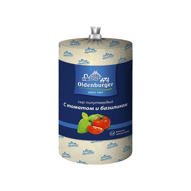 Сыр Oldenburger с томатом и базиликом 45% 1,2 кг., пленка