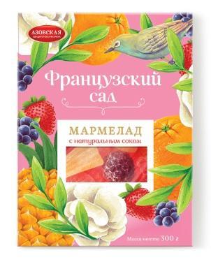 Мармелад Азовская КФ Французский сад 300 гр., флоу-пак