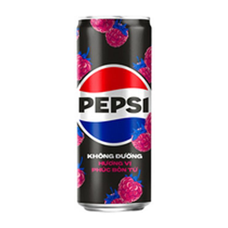 Напиток сильногазированный Pepsi Raspberry zero Вьетнам 320 мл., ж/б