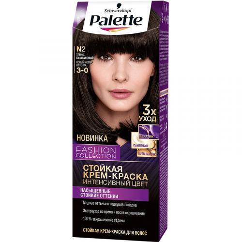 Крем-краска для волос Palette Темно-каштановый N2 50 мл., картон