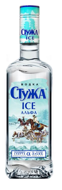 Водка Стужа ice альфа 40% 500 мл., стекло