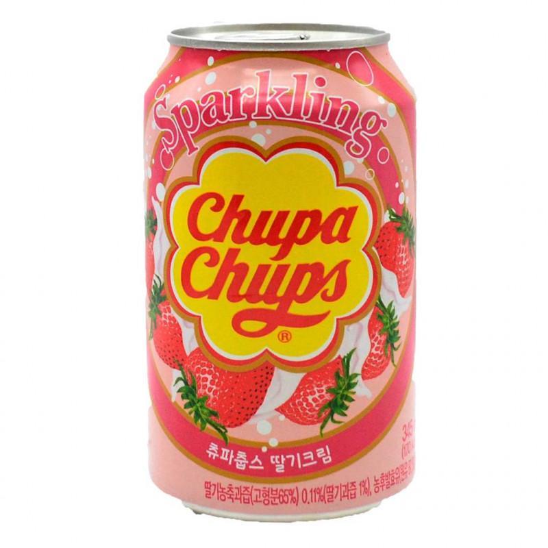 Напиток Chupa Chups газированный Клубника Sparkling,Chupa Chups, 345 мл., ж/б