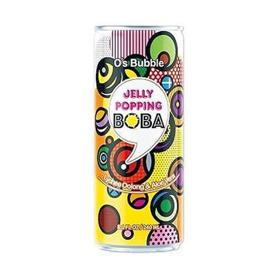 Чай холодный O's Bubble Jelly Popping Boba Lychee Oolong Tea + Aloe Vera 480 мл., ж/б