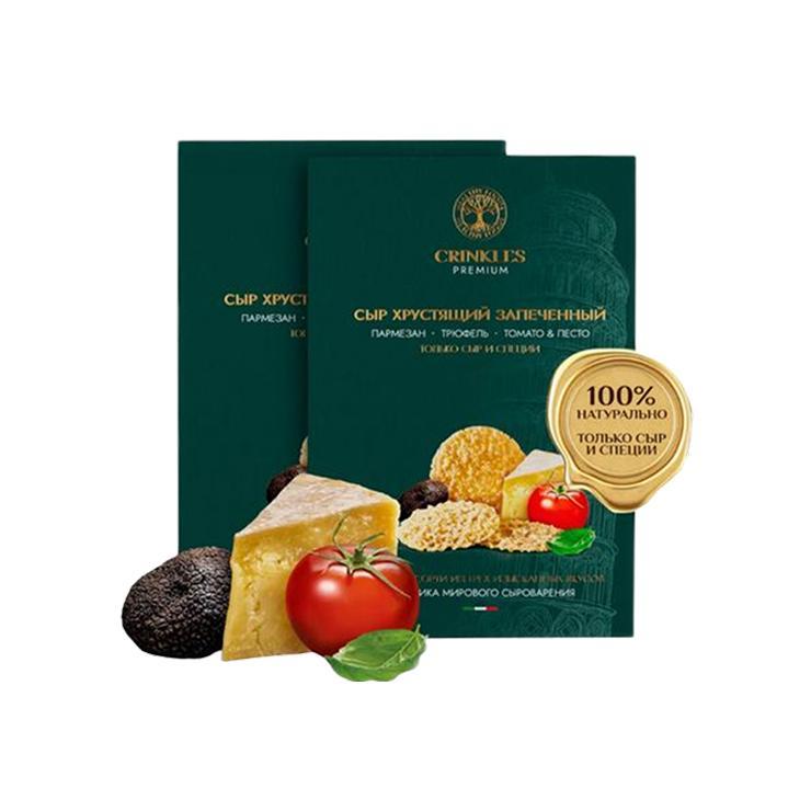 Сыр Crinkles Винное ассорти по-итальянски хрустящий запеченный 65 гр., картон
