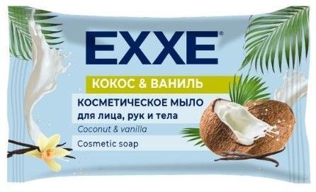 Мыло EXXE Кокос и ваниль косметическое  75 гр., флоу-пак