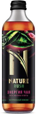 Энергетический напиток малина-мята Nature Rush, 325 мл., стекло