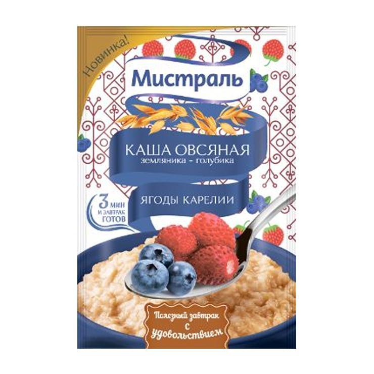 Каша Мистраль овсяная земляника голубика 40 гр., саше