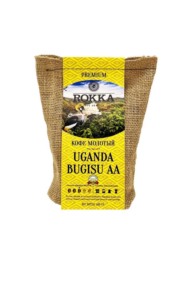 Кофе ROKKA Уганда молотый обжарка средняя 200 гр., джут