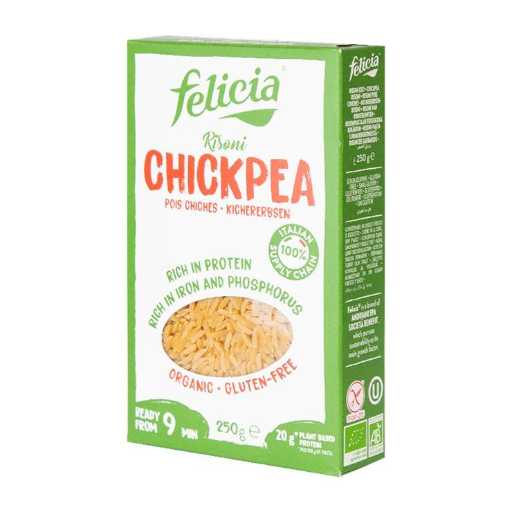 Изделия макаронные Felicia Risoni Bio без глютена из нутовой муки 250 гр., картон