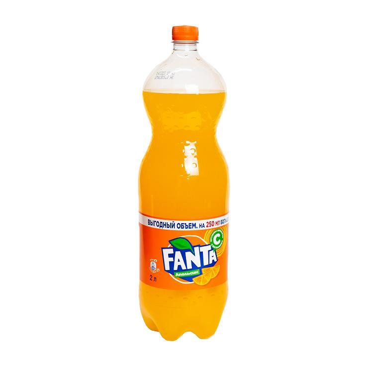 Напиток газированный Fanta Апельсин 2 л., ПЭТ
