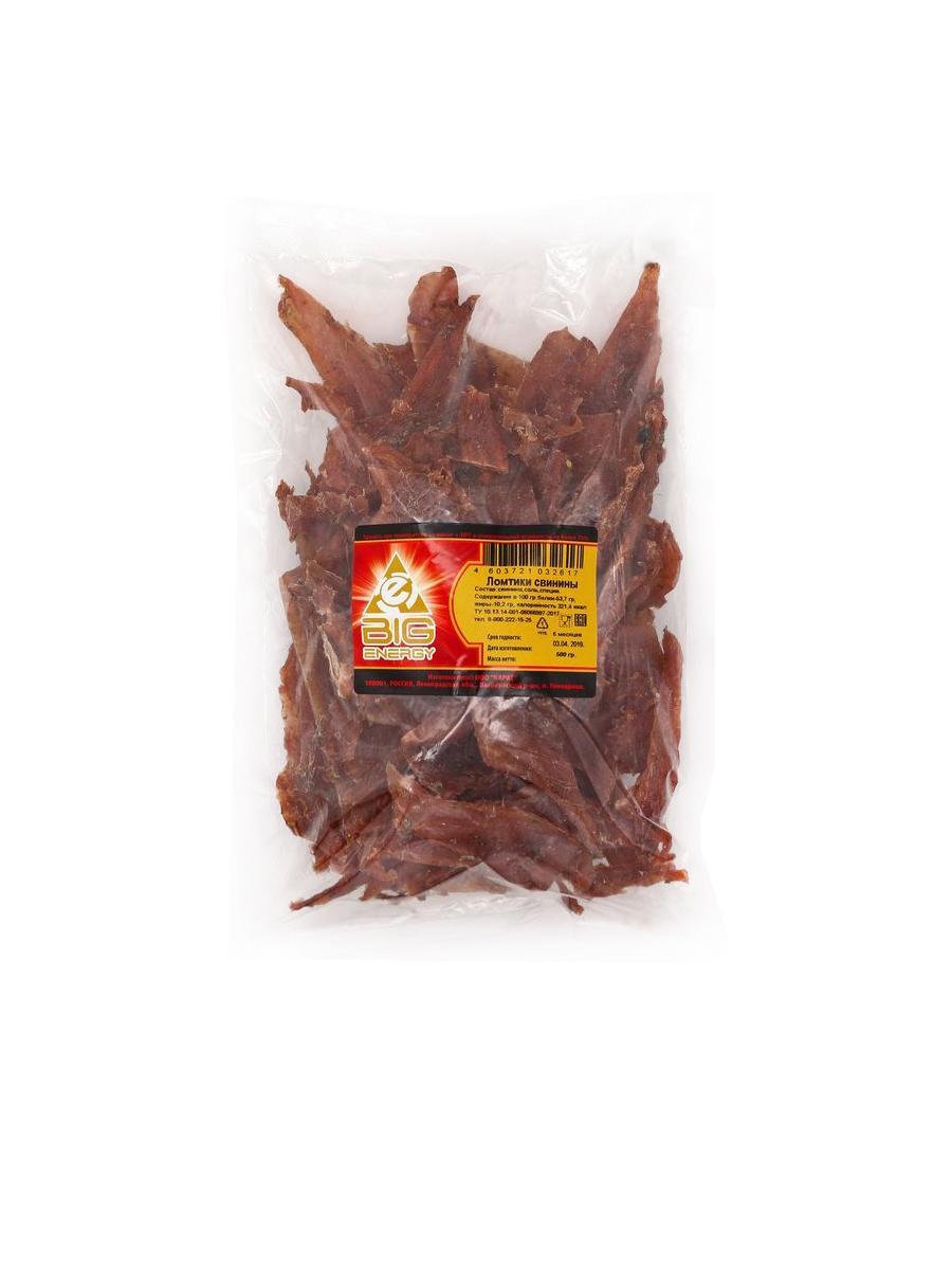 Мясо Big Energy из свинины вяленое 500 гр., флоу-пак