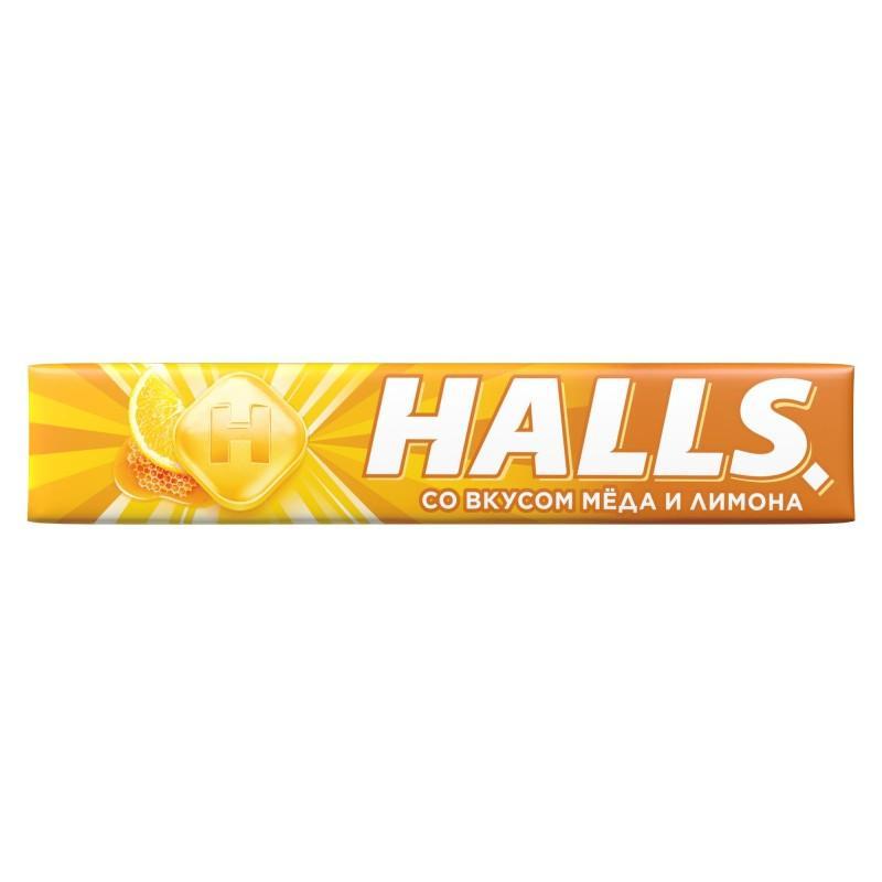 Карамель леденцовая Halls мед лимон 25 гр., бумага