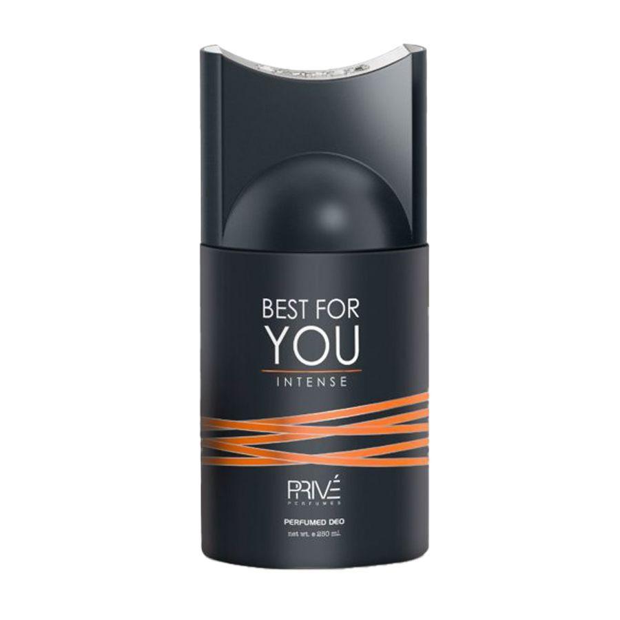 Дезодорант Prive BEST FOR YOU INTENSE парфюмированный мужской 250 мл., спрей