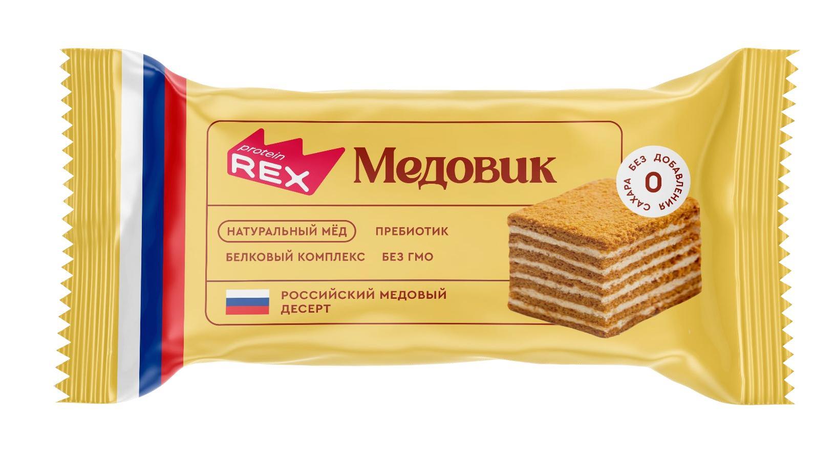 Пирожное протеиновое ProteinRex Медовик 40 гр., флоу-пак