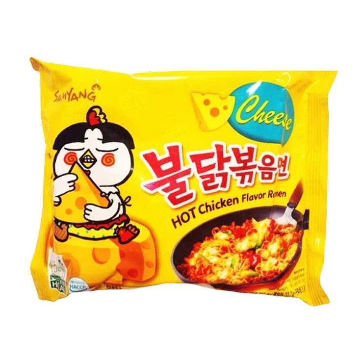 Лапша быстрого приготовления Samyang острая курица и сыр 140 гр., флоу-пак