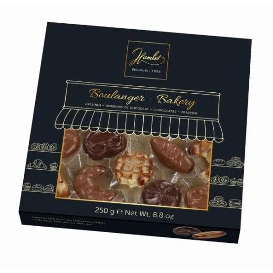 Конфеты Halmet шоколадные пекарня boulanger с начинкой из орехевого пралине 250 гр., картон