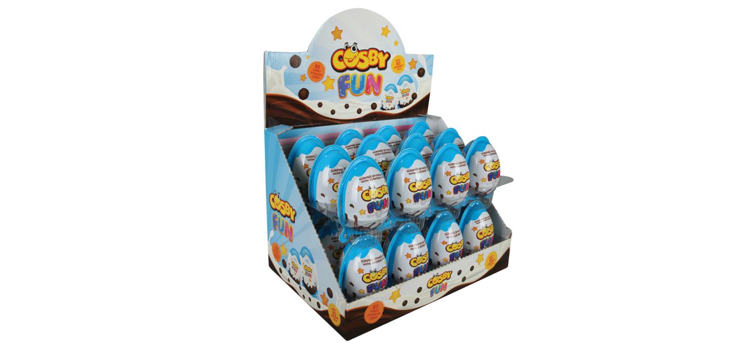 Яйцо COSBY шоколадное  с игрушкой внутри COSBY FUN BOY, 20 гр., ПЭТ