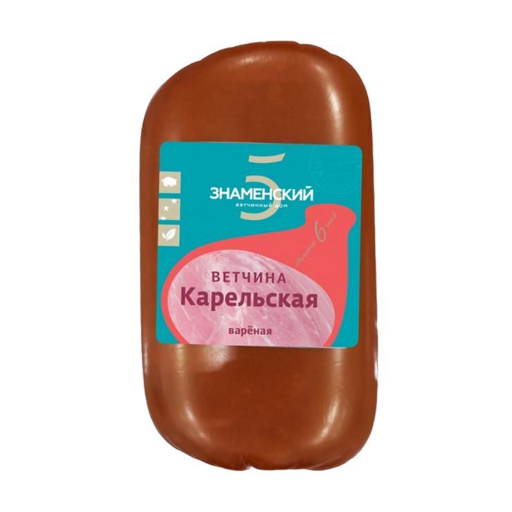 Ветчина Знаменский карельская вареная в батоне 2 кг., полиамид