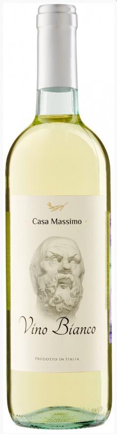 Вино Casa Massimo  Бианко вино ординарное п/сл белое 10,5% Италия, 750 мл., стекло
