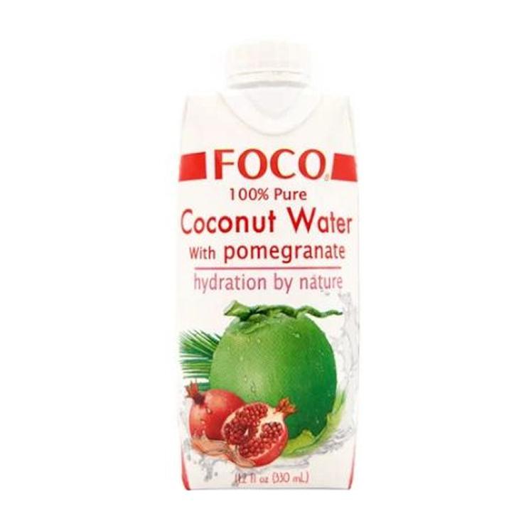 Вода Foco кокосовая с соком граната 330 мл., тетра-пак