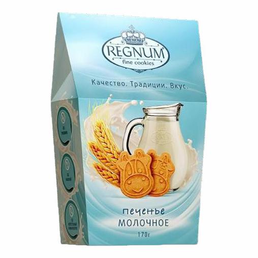 Печенье Regnum молочное фигурное 170 гр., картон