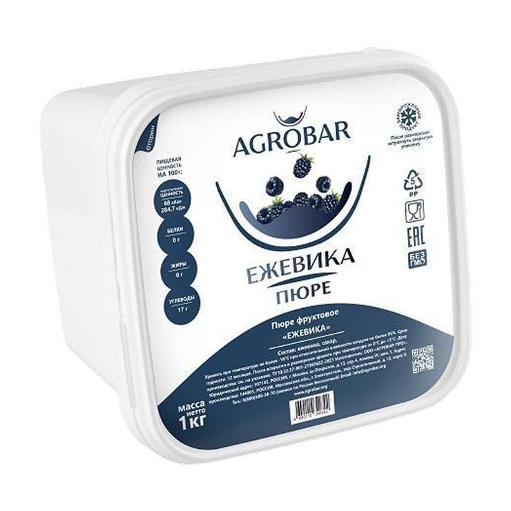 Пюре AGROBAR ежевика 1 кг, пластиковая упаковка
