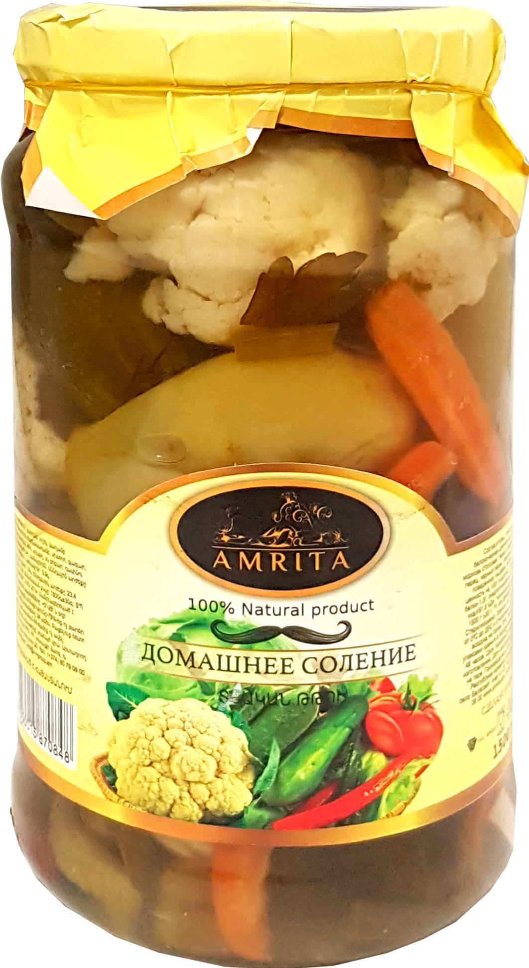 Соления Amrita домашние 1.5 л., стекло