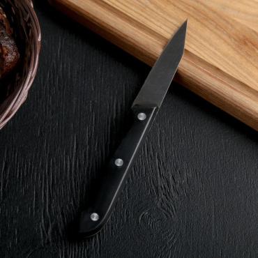Нож Доляна Универсал 8 см. цвет черный, стальной