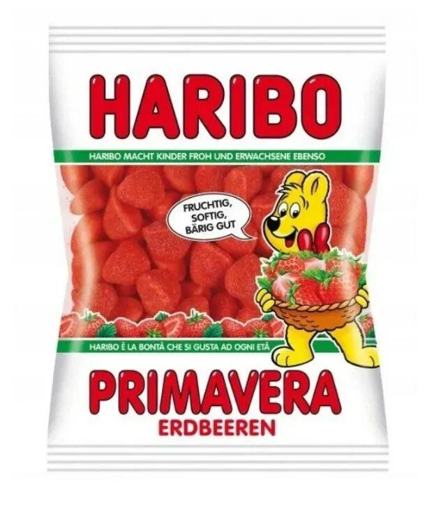 Мармелад  Haribo Priavera жевательный со вкусом клубники 80 гр., флоу-пак