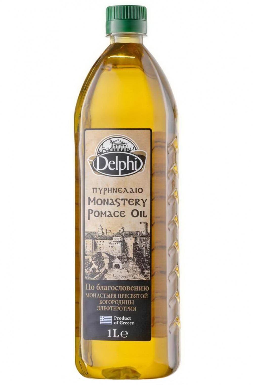 Масло оливковое Delphi Монастырское Pomace 1 л., ПЭТ