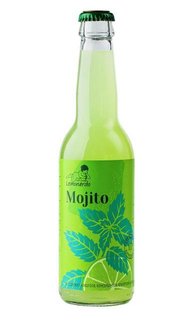 Напиток газированный Lemonardo Mojito мохито без сахара 330 мл., стекло