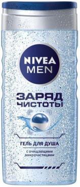 Гель для душа мужской Заряд чистоты, Nivea, 250 мл., пластиковая бутылка