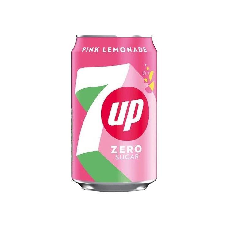 Напиток газированный 7 UP Pink Lemonade zero 330 мл., ж/б