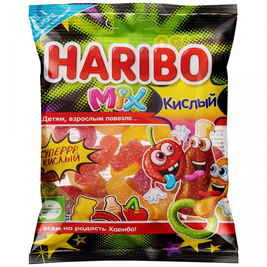 Мармелад жевательный Haribo Микс кислый 100 гр., флоу-пак