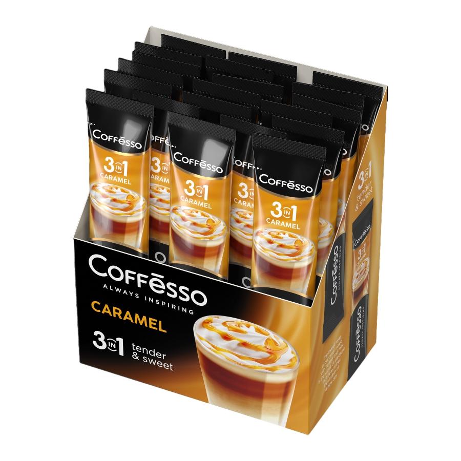 Кофейный напиток Coffesso Caramel 3в1 растворимый 15 гр., саше