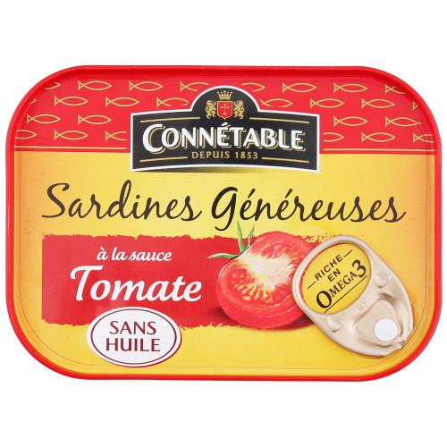Сардины Connetable Genereuse в томатном соусе 140 гр., ж/б