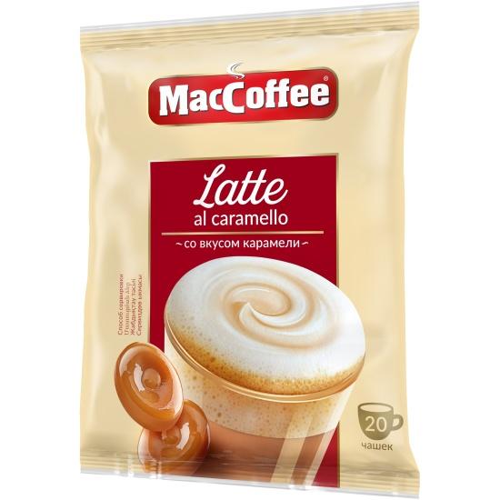 Напиток кофейный MacCoffee Latte al Caramello 3 в 1 20 пакетиков, 22 гр., картон